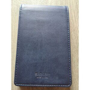 Castelli Made In Italy Blue Leather Notepad Holder With Paper